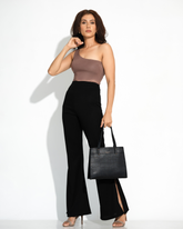 Camelia side slit wide leg pant
